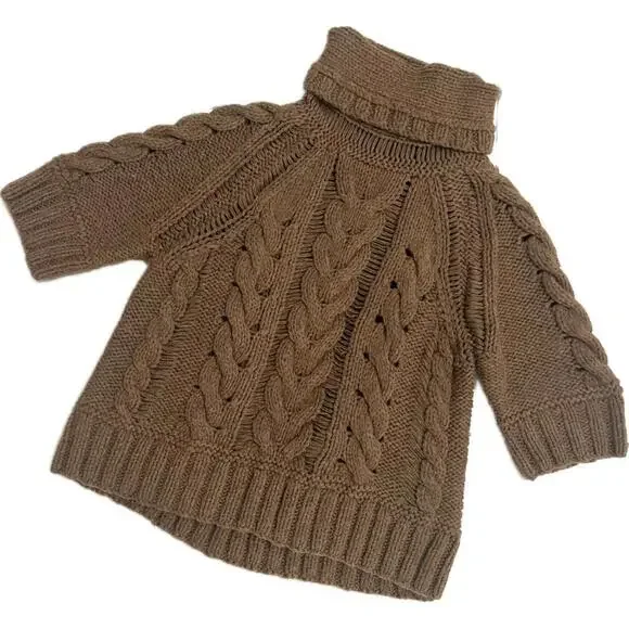 TSE Alpaca wool chunky oversized luxury sweater turtleneck knit Sz M - Picture 9 of 11